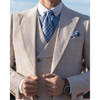 Tiavllya Tiavllya Casual 3 Pieces Mens Suit Flat Linen Notch Lapel Suit(Blazer+Vest+ Pant)