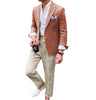 Tiavllya Tiavllya Casual Men's 2 Pieces Mens Blazer Peak Lapel Linen For Wedding