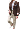 Tiavllya Tiavllya Casual Men's 2 Pieces Mens Blazer Peak Lapel Linen For Wedding