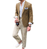 Tiavllya Tiavllya Casual Men's 2 Pieces Mens Blazer Peak Lapel Linen For Wedding