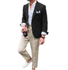 Tiavllya Tiavllya Casual Men's 2 Pieces Mens Blazer Peak Lapel Linen For Wedding