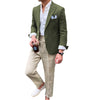 Tiavllya Tiavllya Casual Men's 2 Pieces Mens Blazer Peak Lapel Linen For Wedding