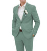 Tiavllya Tiavllya Casual Men's 2 Pieces Suit Notch Lapel Linen For Wedding (Blazer+Pants)