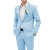 Tiavllya Tiavllya Casual Men's 2 Pieces Suit Notch Lapel Linen For Wedding (Blazer+Pants)