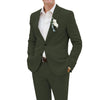 Tiavllya Tiavllya Casual Men's 2 Pieces Suit Notch Lapel Linen For Wedding (Blazer+Pants)