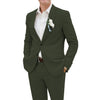 Tiavllya Tiavllya Casual Men's 2 Pieces Suit Notch Lapel Linen For Wedding (Blazer+Pants)