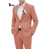 Tiavllya Tiavllya Casual Men's 2 Pieces Suit Notch Lapel Linen For Wedding (Blazer+Pants)