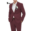 Tiavllya Tiavllya Casual Men's 2 Pieces Suit Notch Lapel Linen For Wedding (Blazer+Pants)