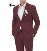 Tiavllya Tiavllya Casual Men's 2 Pieces Suit Notch Lapel Linen For Wedding (Blazer+Pants)
