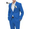 Tiavllya Tiavllya Casual Men's 2 Pieces Suit Notch Lapel Linen For Wedding (Blazer+Pants)