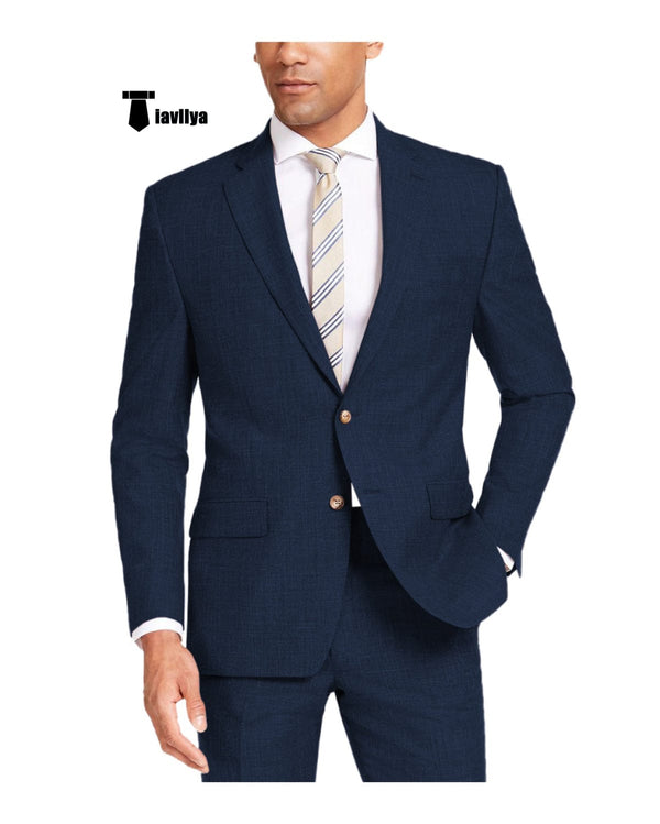 Tiavllya Tiavllya Casual Men's 2 Pieces Suit Notch Lapel Linen For Wedding (Blazer+Pants)