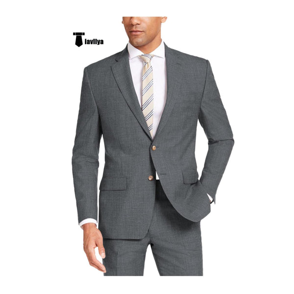 Tiavllya Tiavllya Casual Men's 2 Pieces Suit Notch Lapel Linen For Wedding (Blazer+Pants)
