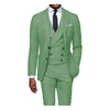 Tiavllya Tiavllya Casual Men's 3 Pieces Houndstooth Notch Lapel Tuxedos (Blazer+vest+Pants)