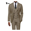 Tiavllya Tiavllya Casual Men's 3 Pieces Houndstooth Notch Lapel Tuxedos (Blazer+vest+Pants)