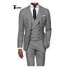 Tiavllya Tiavllya Casual Men's 3 Pieces Houndstooth Notch Lapel Tuxedos (Blazer+vest+Pants)
