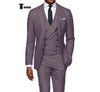 Tiavllya Tiavllya Casual Men's 3 Pieces Houndstooth Notch Lapel Tuxedos (Blazer+vest+Pants)