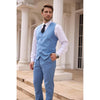 Tiavllya Tiavllya Casual Men's 3 Pieces Mens Suit Notch Lapel Flat Tuxedos (Blazer+vest+Pants)