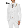 Tiavllya Tiavllya Casual Men's 3 Pieces Mens Suit Notch Lapel Linen For Wedding (Blazer+vest+Pants)