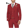 Tiavllya Tiavllya Casual Men's 3 Pieces Mens Suit Notch Lapel Linen For Wedding (Blazer+vest+Pants)