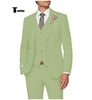 Tiavllya Tiavllya Casual Men's 3 Pieces Mens Suit Notch Lapel Linen For Wedding (Blazer+vest+Pants)