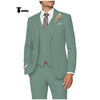 Tiavllya Tiavllya Casual Men's 3 Pieces Mens Suit Notch Lapel Linen For Wedding (Blazer+vest+Pants)