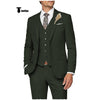 Tiavllya Tiavllya Casual Men's 3 Pieces Mens Suit Notch Lapel Linen For Wedding (Blazer+vest+Pants)