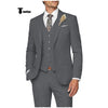 Tiavllya Tiavllya Casual Men's 3 Pieces Mens Suit Notch Lapel Linen For Wedding (Blazer+vest+Pants)
