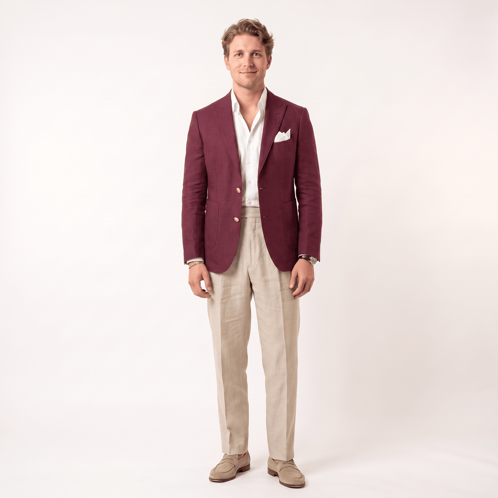 Tiavllya Tiavllya Casual Men's Blazer Peak Lapel Linen For Wedding