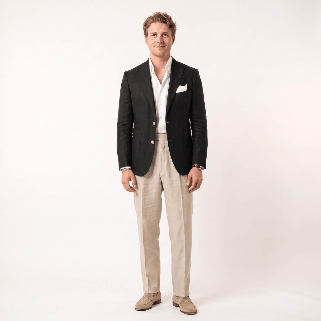 Tiavllya Tiavllya Casual Men's Blazer Peak Lapel Linen For Wedding