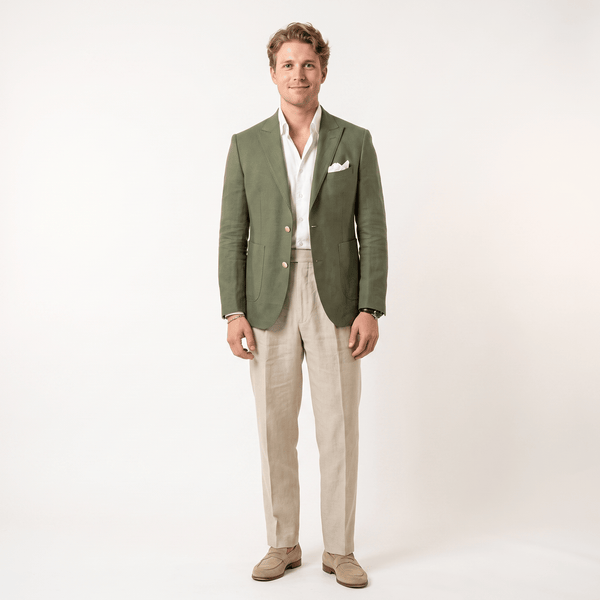 Tiavllya Tiavllya Casual Men's Blazer Peak Lapel Linen For Wedding