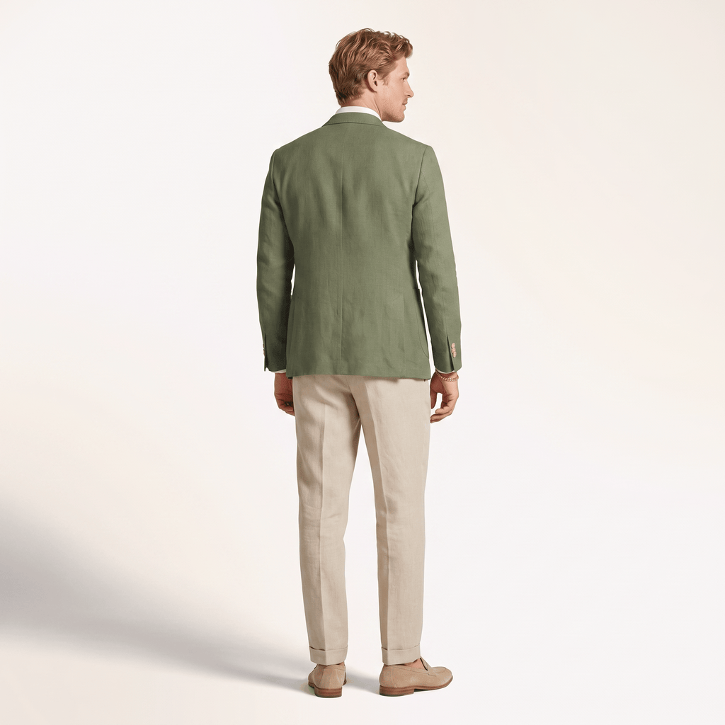 Tiavllya Tiavllya Casual Men's Blazer Peak Lapel Linen For Wedding