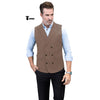 Tiavllya Tiavllya Casual Men's Classic Tweed Herringbone Peak Lapel Waistcoat