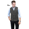 Tiavllya Tiavllya Casual Men's Classic Tweed Herringbone Peak Lapel Waistcoat