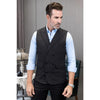 Tiavllya Tiavllya Casual Men's Classic Tweed Herringbone Peak Lapel Waistcoat