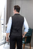 Tiavllya Tiavllya Casual Men's Classic Tweed Herringbone Peak Lapel Waistcoat