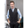 Tiavllya Tiavllya Casual Men's Classic Tweed Herringbone Peak Lapel Waistcoat