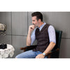 Tiavllya Tiavllya Casual Men's Classic Tweed Plaid Notch Lapel Waistcoat