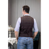 Tiavllya Tiavllya Casual Men's Classic Tweed Plaid Notch Lapel Waistcoat