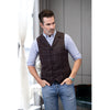 Tiavllya Tiavllya Casual Men's Classic Tweed Plaid Notch Lapel Waistcoat