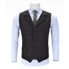 Tiavllya Tiavllya Casual Men's Classic Tweed Plaid Notch Lapel Waistcoat