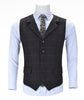 Tiavllya Tiavllya Casual Men's Classic Tweed Plaid Notch Lapel Waistcoat