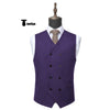 Tiavllya Tiavllya Casual Men's Fashion Double Breasted Suede V Neck Waistcoat Denim Vest
