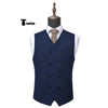 Tiavllya Tiavllya Casual Men's Fashion Double Breasted Suede V Neck Waistcoat Denim Vest