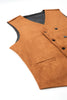 Tiavllya Tiavllya Casual Men's Fashion Double Breasted Suede V Neck Waistcoat Denim Vest