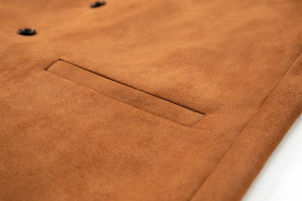 Tiavllya Tiavllya Casual Men's Fashion Double Breasted Suede V Neck Waistcoat Denim Vest