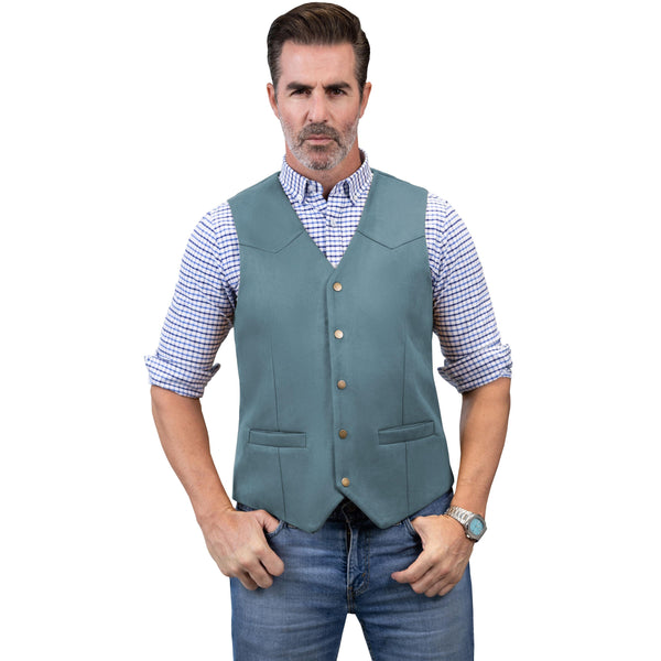 Tiavllya Tiavllya Casual Men's Fashion Suede V Neck Waistcoat Denim Vest