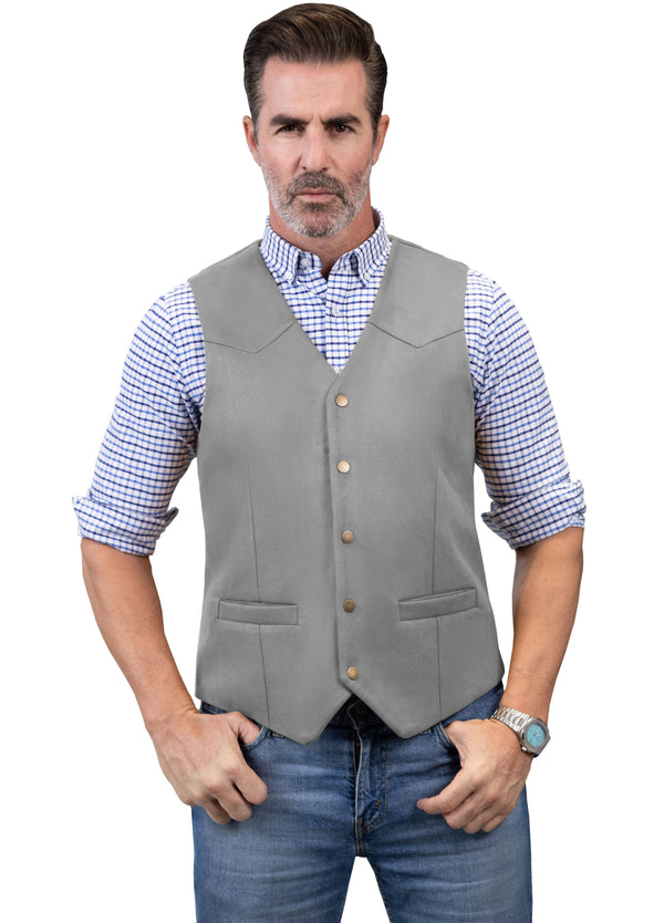 Tiavllya Tiavllya Casual Men's Fashion Suede V Neck Waistcoat Denim Vest