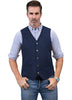 Tiavllya Tiavllya Casual Men's Fashion Suede V Neck Waistcoat Denim Vest