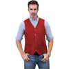Tiavllya Tiavllya Casual Men's Fashion Suede V Neck Waistcoat Denim Vest