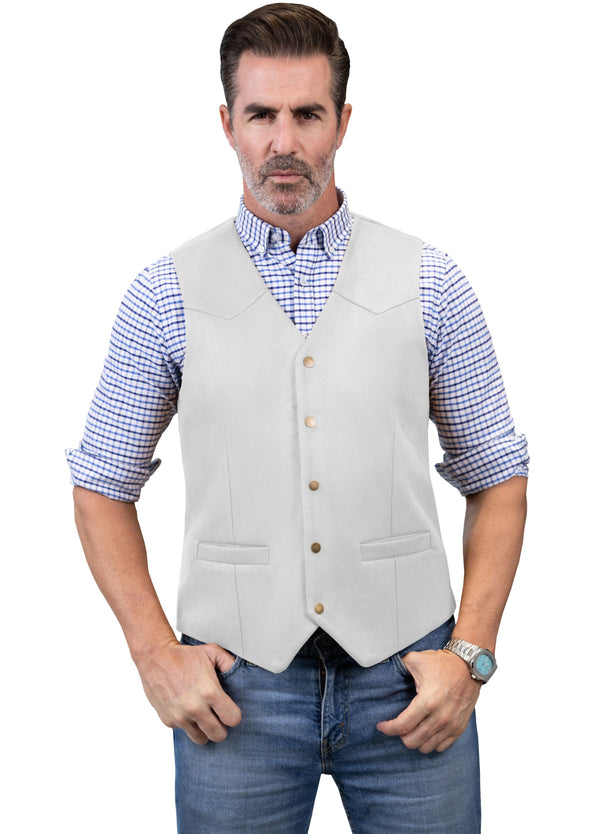 Tiavllya Tiavllya Casual Men's Fashion Suede V Neck Waistcoat Denim Vest